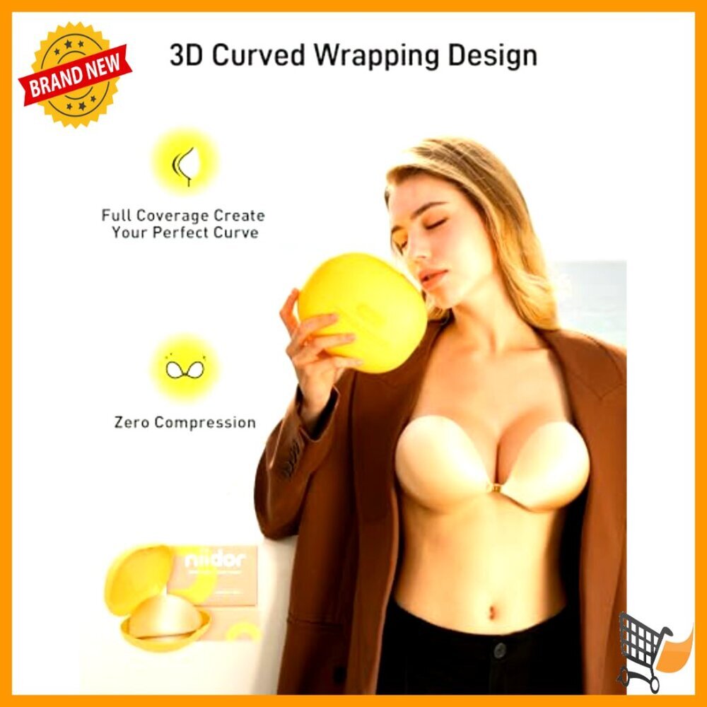 Strapless Magnetic Adhesive Bra Push Up Backless Dress View 3